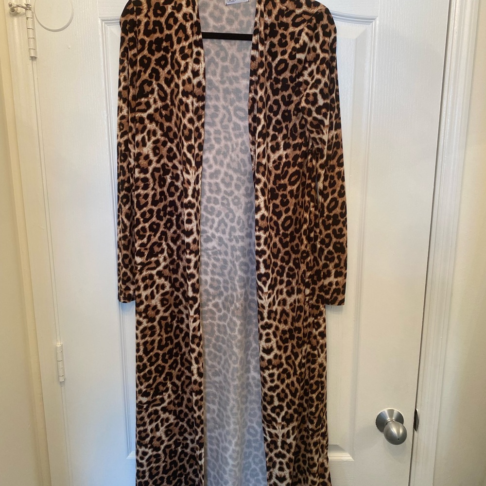 Leopard Print Long Robe
